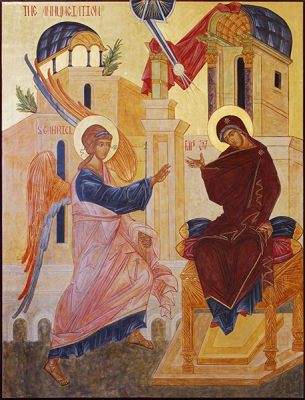 The Annunciation Icon: A Glimpse into the Byzantine Soul and Celestial Majesty!